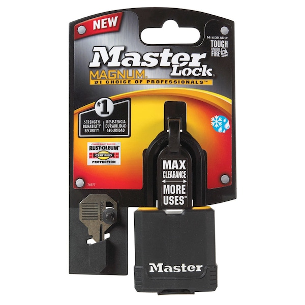 Master Lock 3-9/16 in. H X 1-9/64 in. W X 1-3/4 in. L Steel Ball Bearing Locking Weather-Resistant P M115XKADLFCCSEN - main